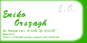 eniko orszagh business card